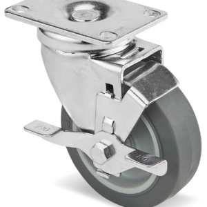 Standard Rubber Caster Wheel - Swivel with Brake